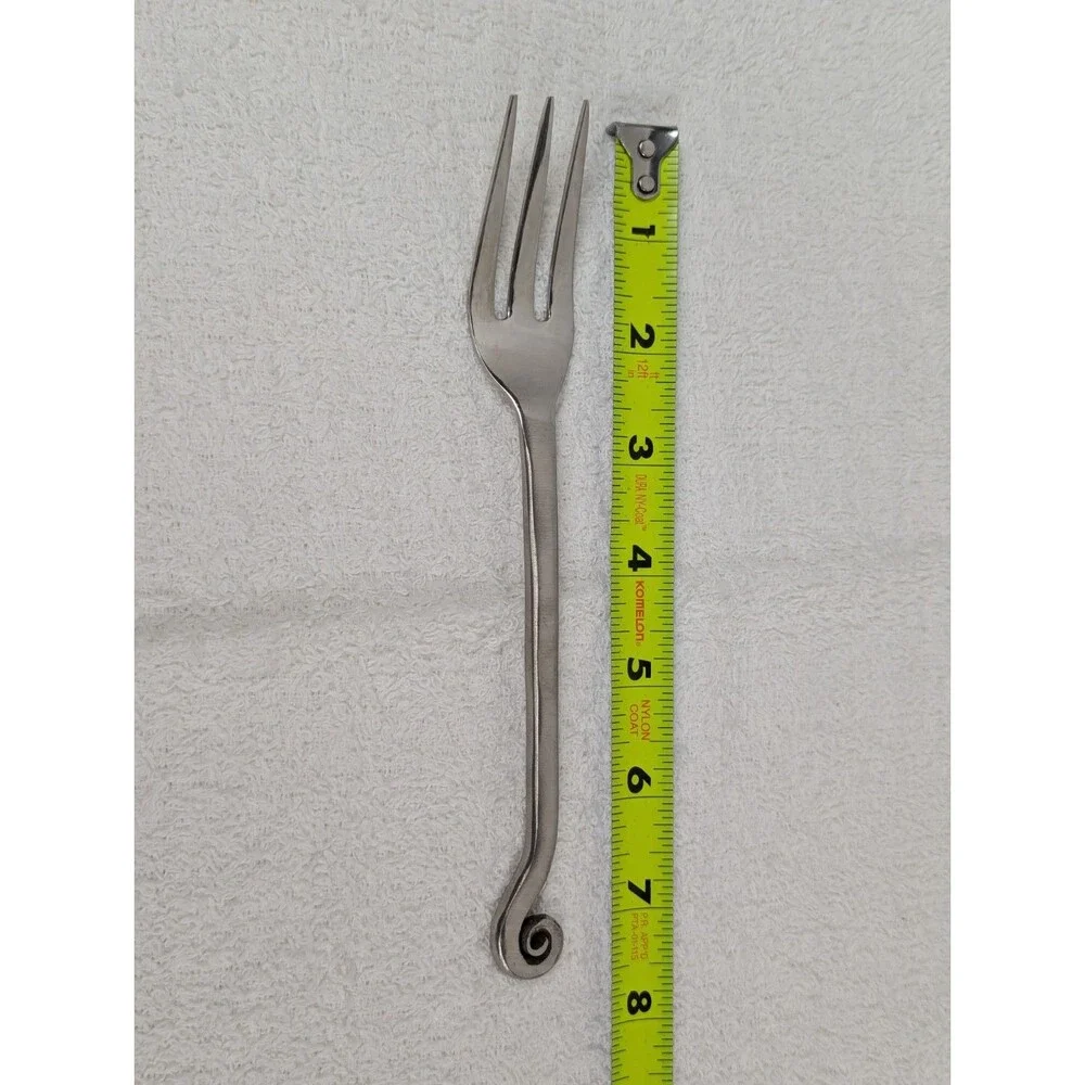 Pier 1 Imports - LILY - Fork  & Spoon & Knife - Swirl Scroll Stainless - 5 Piece